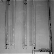 Glass tubes with heater
